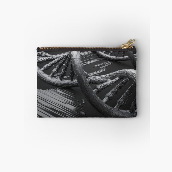 Item preview, Monochrome Molecular Spiral Wall Art – DNA Abstract Canvas Print designed and sold by jazzyfunky.