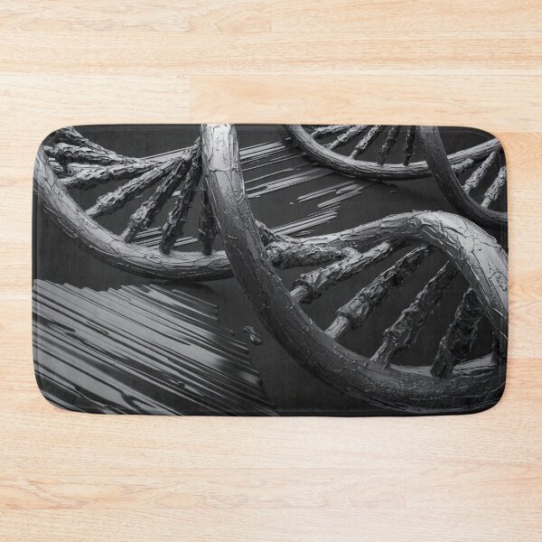 Item preview, Monochrome Molecular Spiral Wall Art – DNA Abstract Canvas Print designed and sold by jazzyfunky.