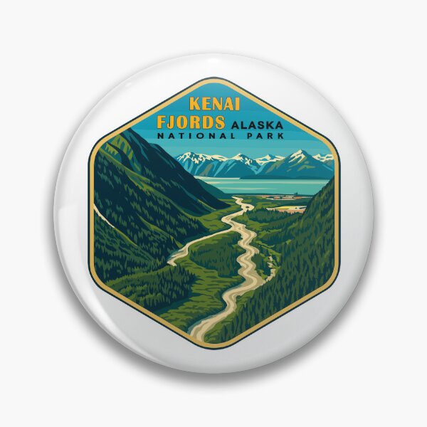 Item preview, Kenai Fjords National Park Retro Glacier Ocean Sticker designed and sold by Ismeal Von.