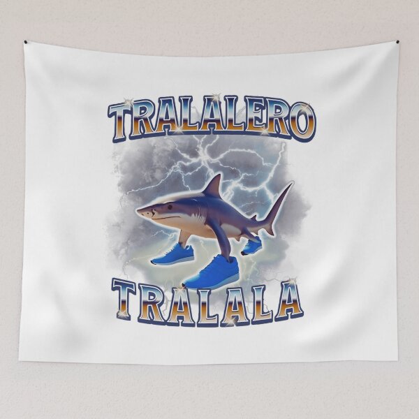 Item preview, Tralalero Tralala Funny Meme Shark Retro Bootleg Memes designed and sold by Filomenaodkiew.