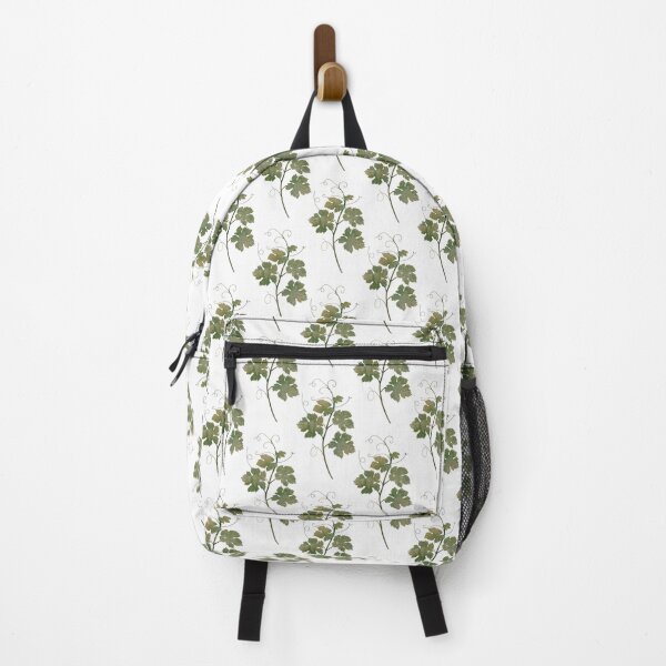 Item preview, Hand drawn print. Seamless delicate watercolor pattern with green grape leaves on a white background designed and sold by Grin Katalina Floral Patterns & Cozy Art.