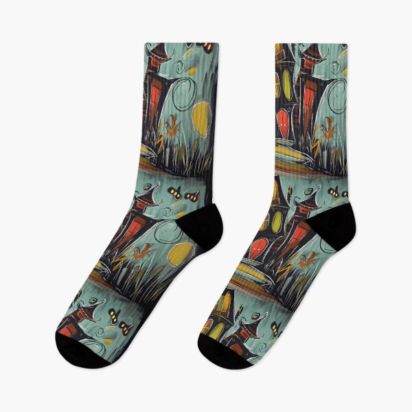 Item preview, Twisted Surreal Haunted House Under a Vibrant Moonlit Sky with Bats and Spooky Glow designed and sold by OlfactoART Studio.