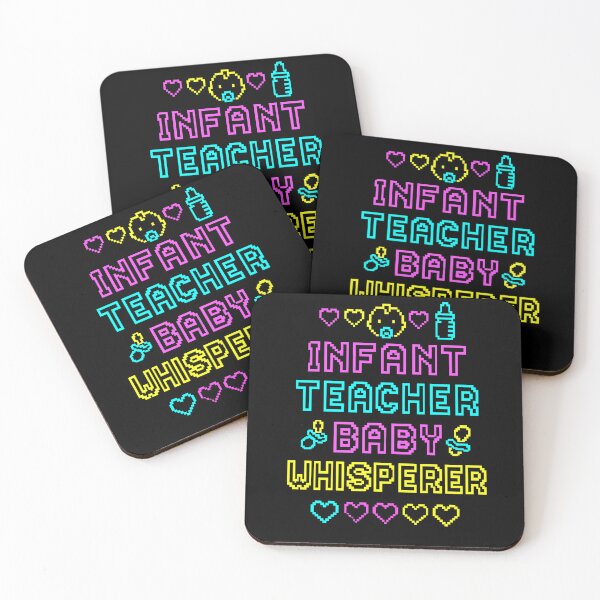 Item preview, Infant Teacher Baby Whisperer – Neon Pixel Art Back to School Daycare Design designed and sold by Lunaria Arts.