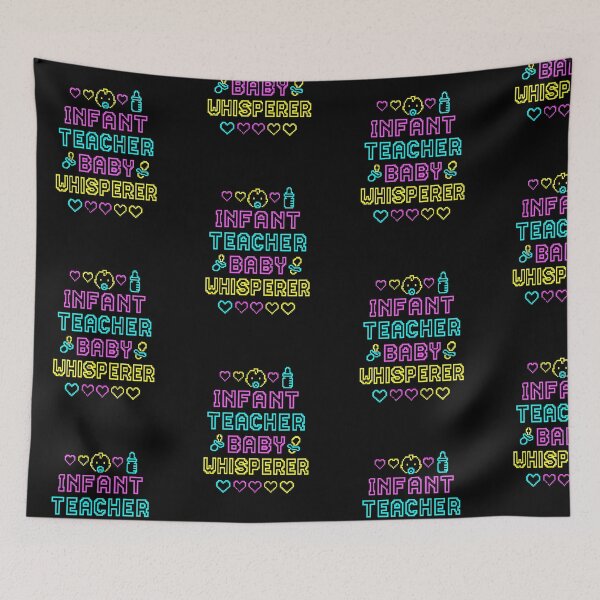 Item preview, Infant Teacher Baby Whisperer – Neon Pixel Art Back to School Daycare Design designed and sold by Lunaria Arts.