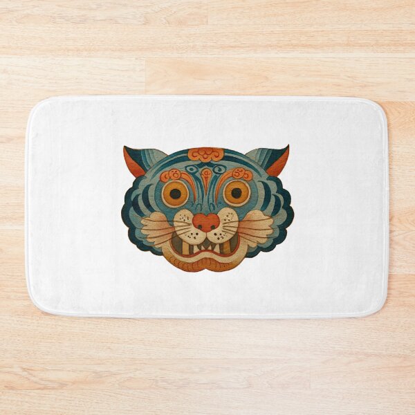 Item preview, Smiling Tiger Guardian Inspired By Traditional Korean Folk Art 3 designed and sold by FlaskLab.