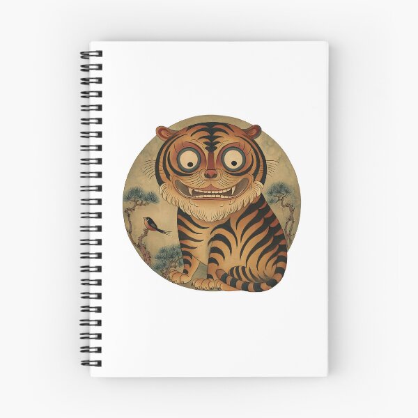 Item preview, Smiling Tiger Guardian Inspired By Traditional Korean Folk Art 1 designed and sold by FlaskLab.