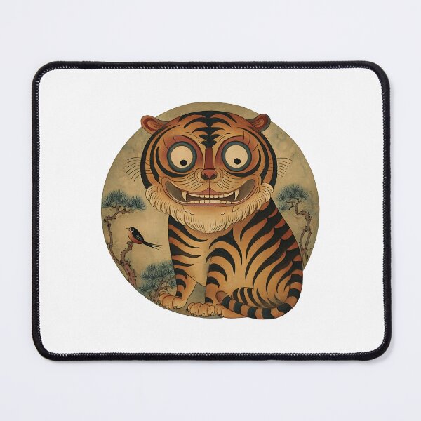Item preview, Smiling Tiger Guardian Inspired By Traditional Korean Folk Art 1 designed and sold by FlaskLab.