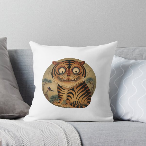 Item preview, Smiling Tiger Guardian Inspired By Traditional Korean Folk Art 1 designed and sold by FlaskLab.