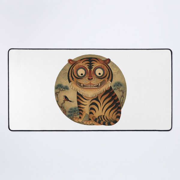 Item preview, Smiling Tiger Guardian Inspired By Traditional Korean Folk Art 1 designed and sold by FlaskLab.