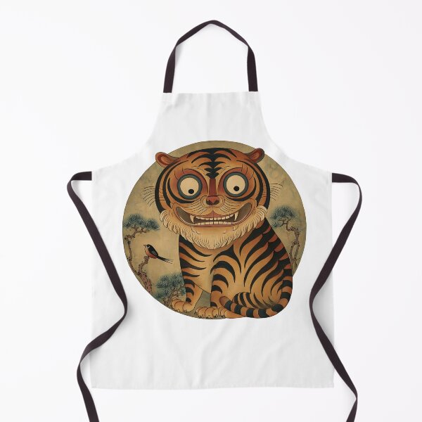 Artikelvorschau, Lächelnder Tigerwächter, inspiriert von traditioneller koreanischer Volkskunst 1 entworfen und verkauft von FlaskLab.
