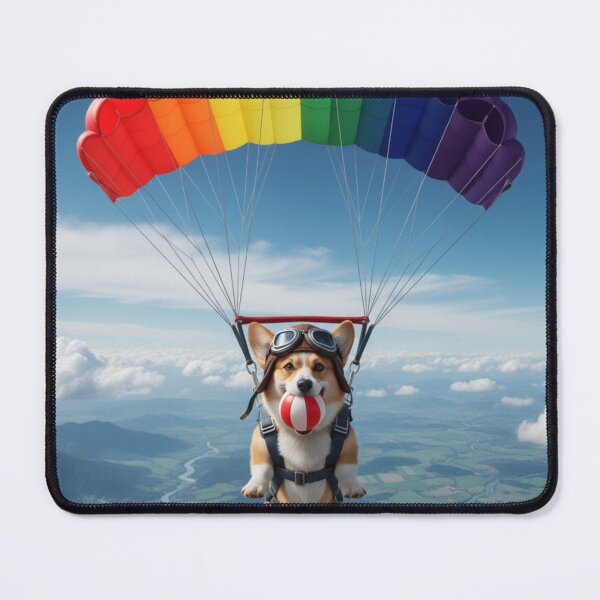 Item preview, Parachutist Corgy designed and sold by BeginNShop.