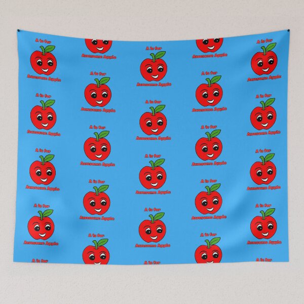 Item preview, A is for Awesome Apple Kids Alphabet Design Cute Cartoon Fruit for Preschool Learning and Teacher Gifts designed and sold by Swati's Digital Den.