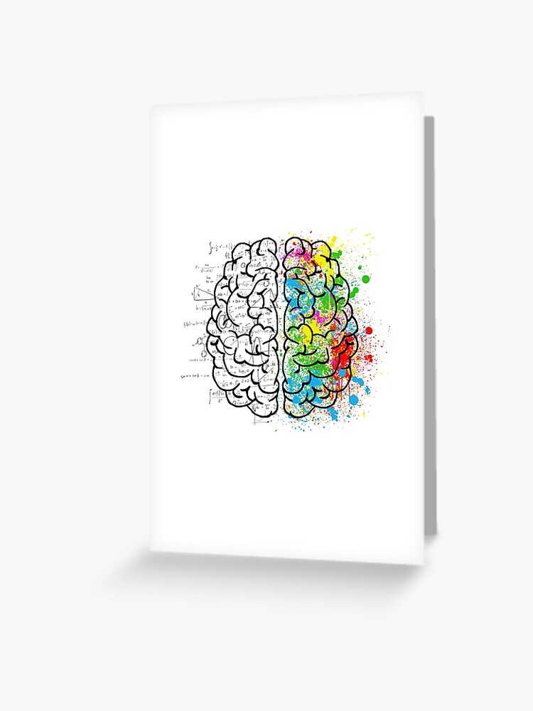 Tarjetas de felicitación «lógica del cerebro creativa fresca psicología  colorido» de untagged-shop | Redbubble