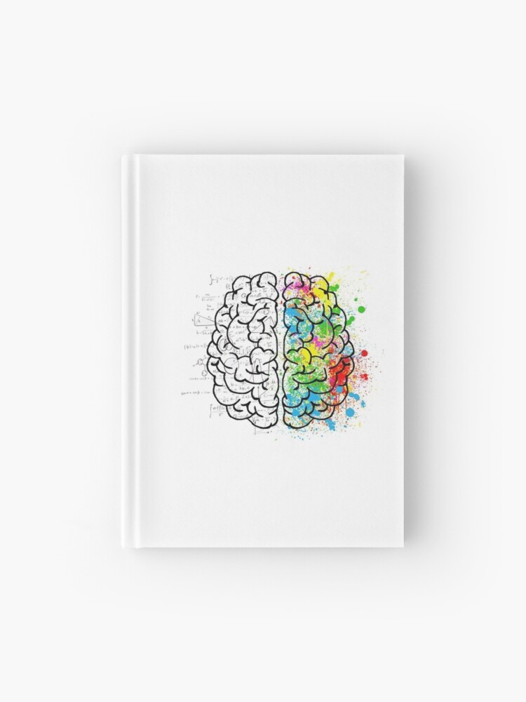 Cuaderno de tapa dura «lógica del cerebro creativa fresca psicología  colorido» de untagged-shop | Redbubble