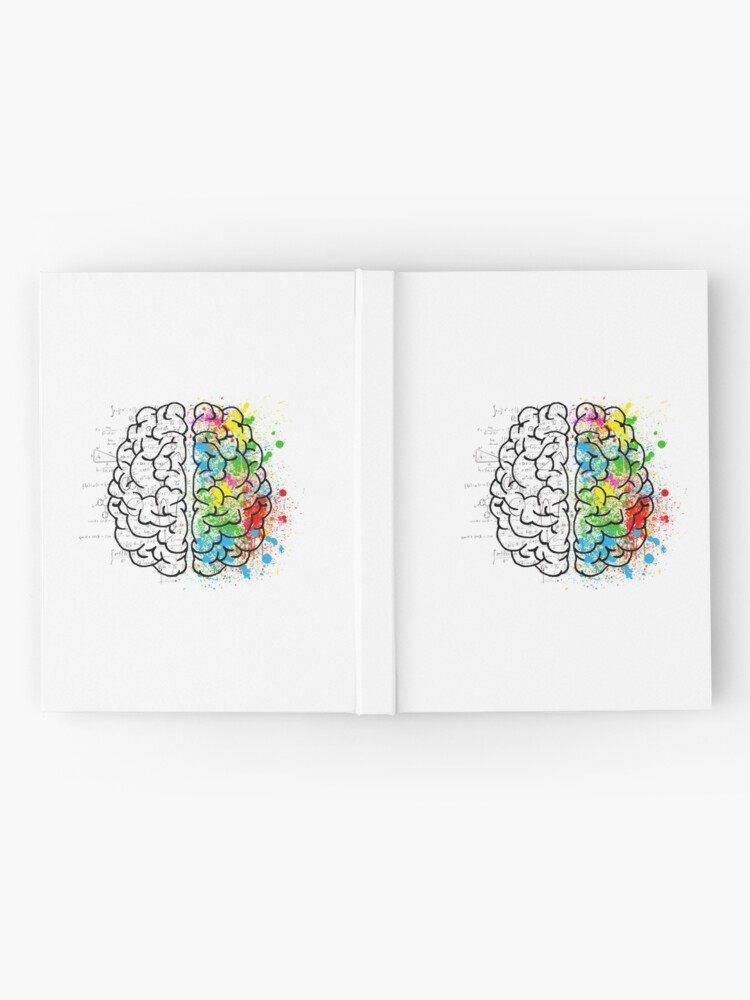 Cuaderno de tapa dura «lógica del cerebro creativa fresca psicología  colorido» de untagged-shop | Redbubble