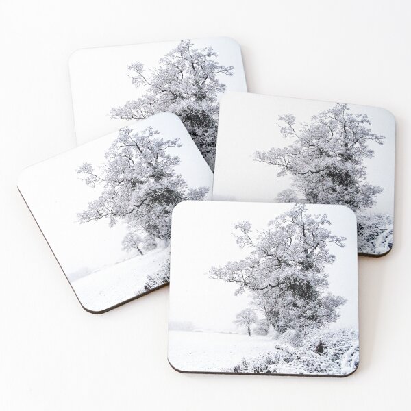 Item preview, Snow covered tree in an Oxfordshire field designed and sold by thedashdotdot.