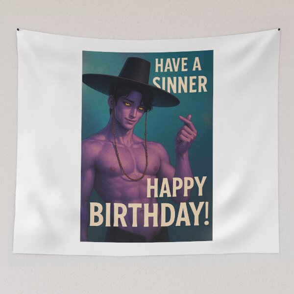 Item preview, Have a Sinner Birthday – Demon Jinu from K-Pop Demon Hunters designed and sold by Aryabek.