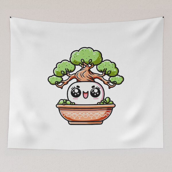 Item preview, Cute Kawaii Bonsai Tree – Adorable Japanese Plant Art designed and sold by SketchOnScreen.