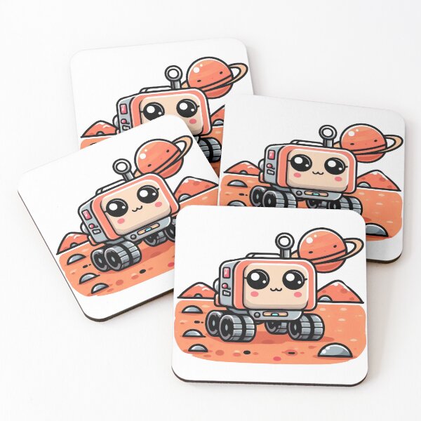 Item preview, Cute Kawaii Mars Rover – Adorable Space Exploration Art designed and sold by SketchOnScreen.
