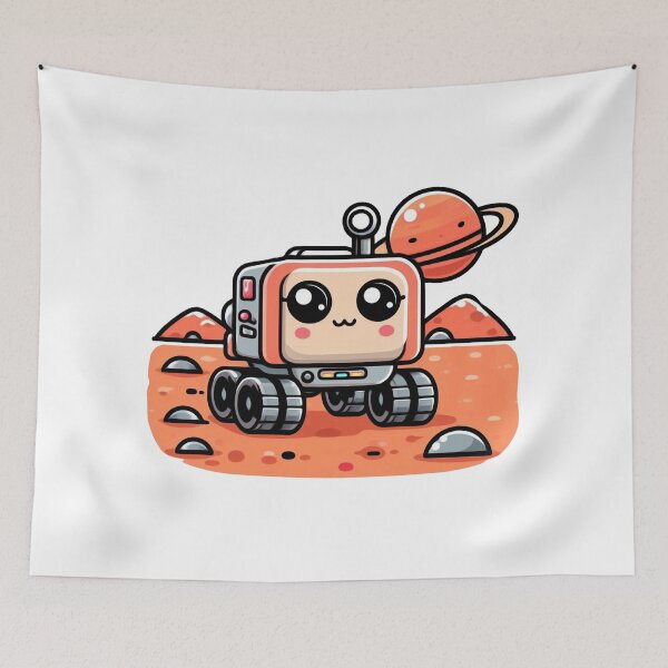 Item preview, Cute Kawaii Mars Rover – Adorable Space Exploration Art designed and sold by SketchOnScreen.
