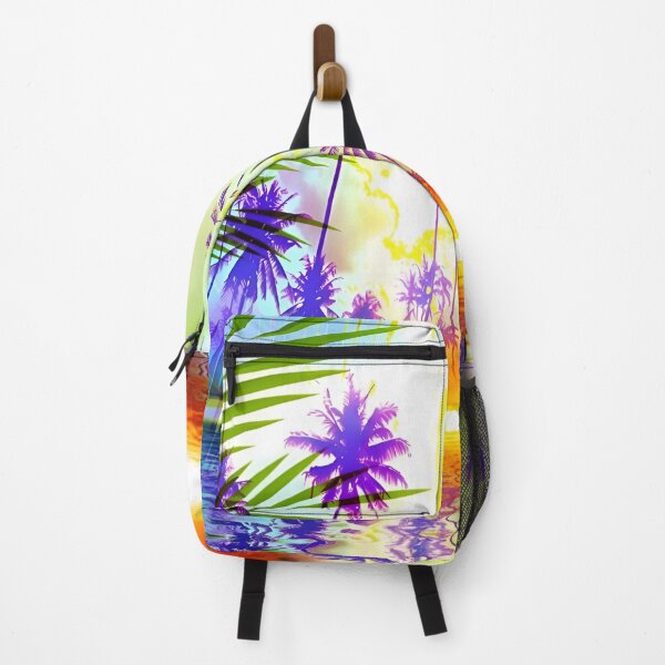 Item preview, Neon Tropical Sunset – Vibrant Palm Tree Paradise Art designed and sold by NomadSaga.