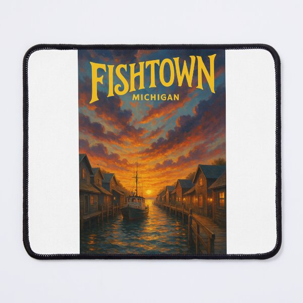 Item preview, Sunset at Fishtown – Leland Harbor in Michigan designed and sold by Aryabek.