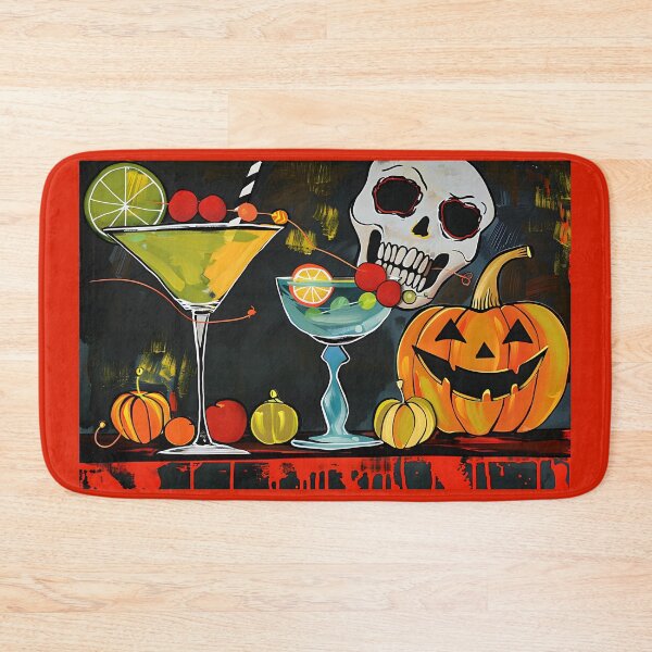 Item preview, Sip Into Halloween Fun with Glamorous Cocktails Jack-o-Lantern and Spooky Skull designed and sold by OlfactoART Studio.