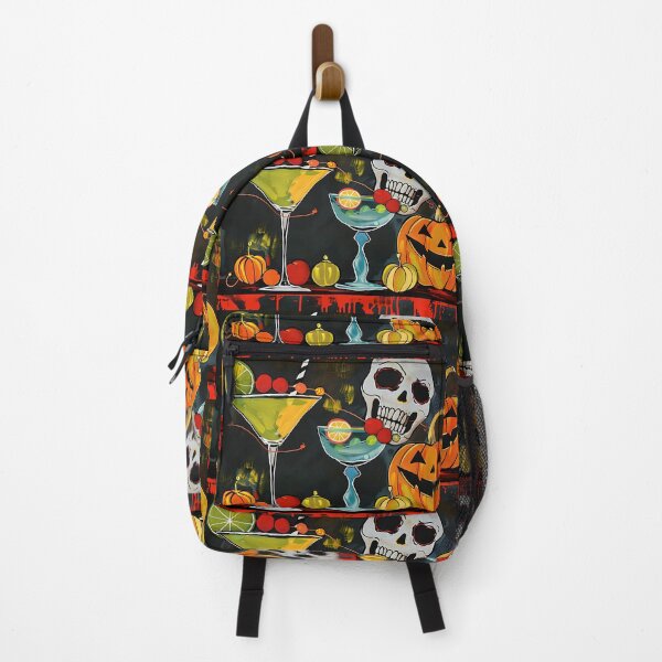 Item preview, Sip Into Halloween Fun with Glamorous Cocktails Jack-o-Lantern and Spooky Skull designed and sold by OlfactoART Studio.