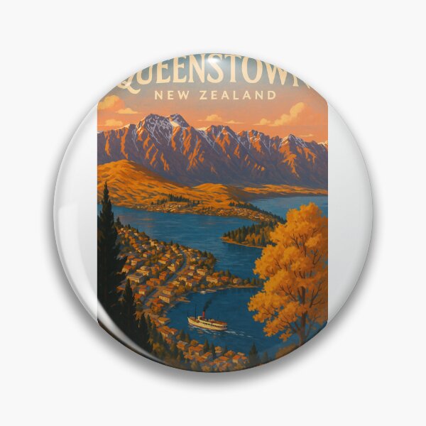 Item preview, Queenstown New Zealand – Autumn Glow Over Lake Wakatipu designed and sold by Aryabek.