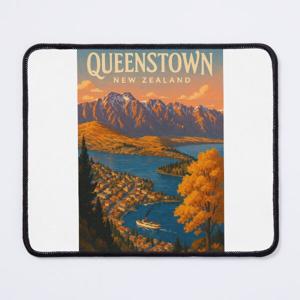 Item preview, Queenstown New Zealand – Autumn Glow Over Lake Wakatipu designed and sold by Aryabek.