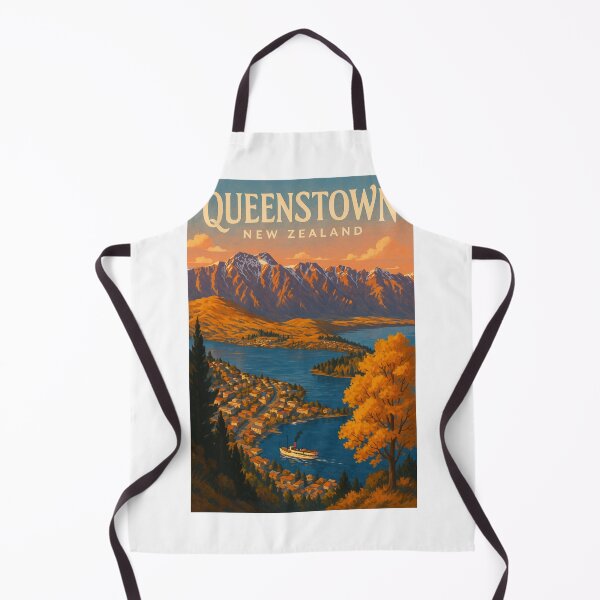 Item preview, Queenstown New Zealand – Autumn Glow Over Lake Wakatipu designed and sold by Aryabek.