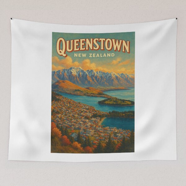 Item preview, Overlooking Queenstown – New Zealand’s Mountain-Lake Jewel designed and sold by Aryabek.