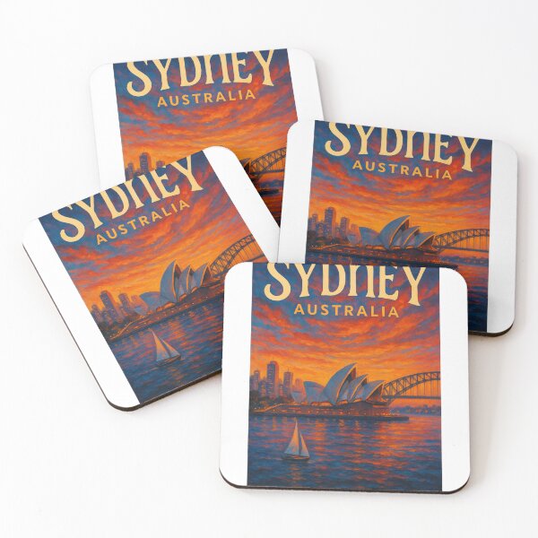 Item preview, Sydney Harbour Sunset with Opera House and Bridge designed and sold by Aryabek.