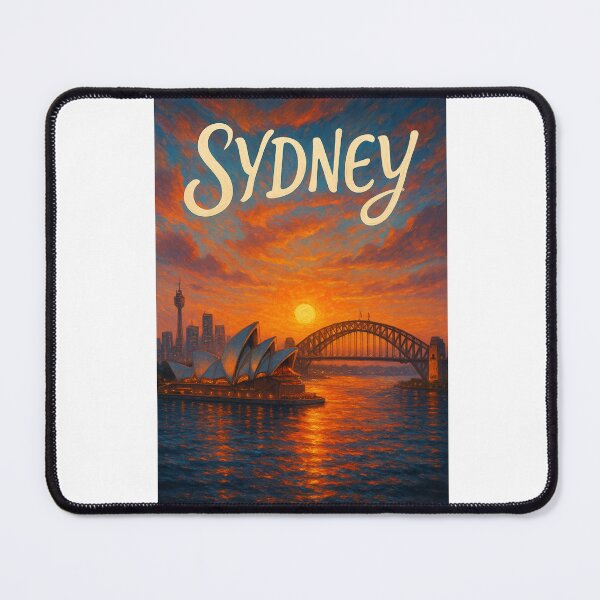 Item preview, Sydney Australia Sunset with Opera House and Harbour Bridge designed and sold by Aryabek.