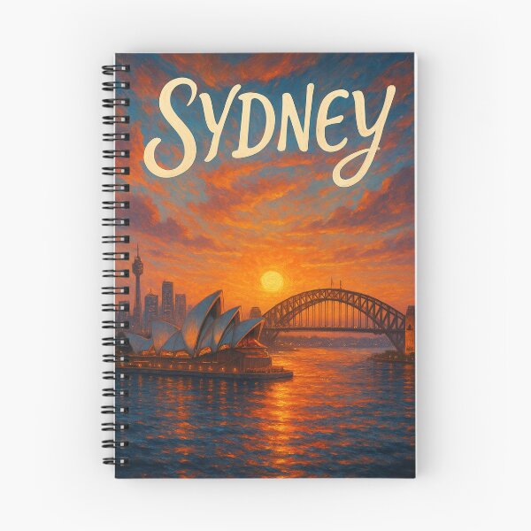 Item preview, Sydney Australia Sunset with Opera House and Harbour Bridge designed and sold by Aryabek.