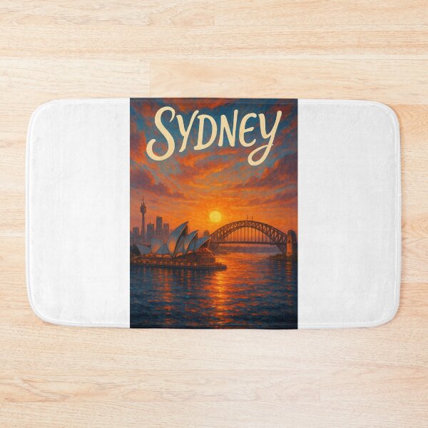 Item preview, Sydney Australia Sunset with Opera House and Harbour Bridge designed and sold by Aryabek.
