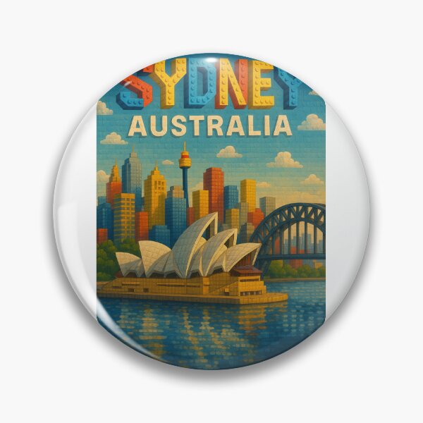 Item preview, Sydney Australia in Colorful Lego-Inspired Cityscape designed and sold by Aryabek.