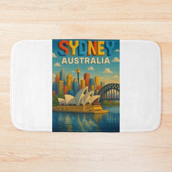 Item preview, Sydney Australia in Colorful Lego-Inspired Cityscape designed and sold by Aryabek.