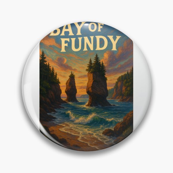 Item preview, Bay of Fundy Sea Stacks with Sunset and Ocean Tides designed and sold by Aryabek.