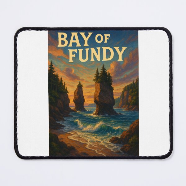 Item preview, Bay of Fundy Sea Stacks with Sunset and Ocean Tides designed and sold by Aryabek.