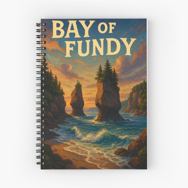 Item preview, Bay of Fundy Sea Stacks with Sunset and Ocean Tides designed and sold by Aryabek.