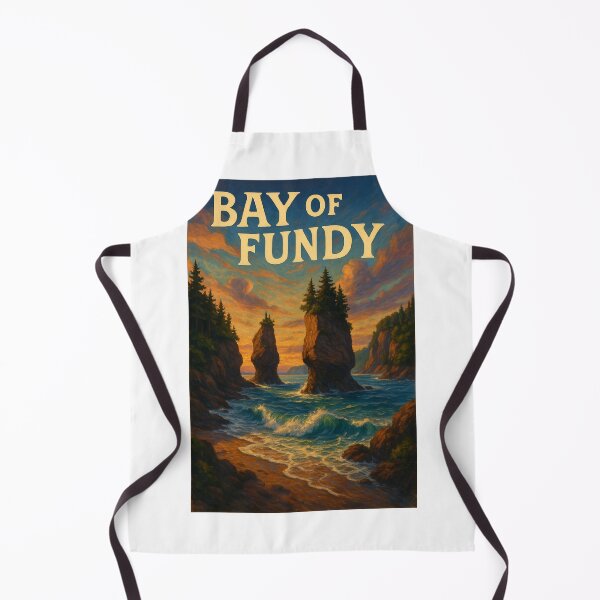 Item preview, Bay of Fundy Sea Stacks with Sunset and Ocean Tides designed and sold by Aryabek.