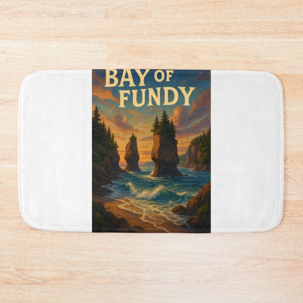 Item preview, Bay of Fundy Sea Stacks with Sunset and Ocean Tides designed and sold by Aryabek.