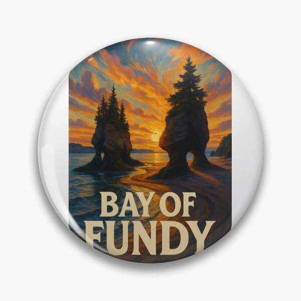 Item preview, Sunset at Bay of Fundy with Tide Sculpted Sea Stacks designed and sold by Aryabek.