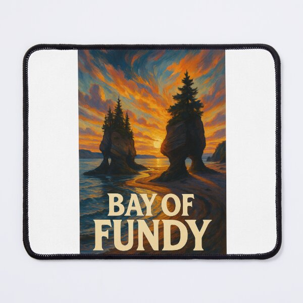 Item preview, Sunset at Bay of Fundy with Tide Sculpted Sea Stacks designed and sold by Aryabek.