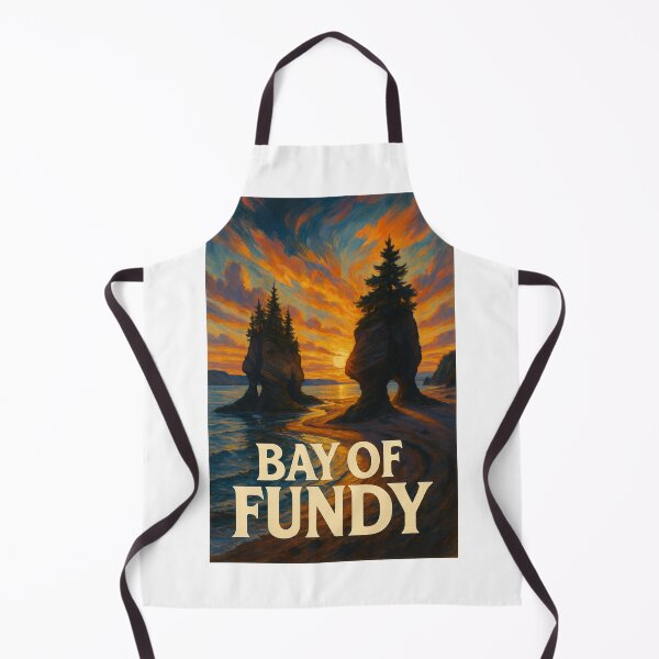 Item preview, Sunset at Bay of Fundy with Tide Sculpted Sea Stacks designed and sold by Aryabek.
