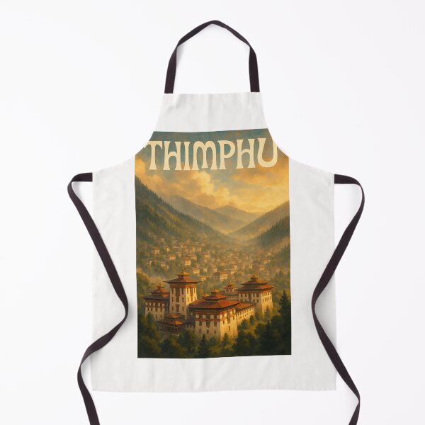 Item preview,  Thimphu, Bhutan – Tashichho Dzong and Cityscape in Morning Haze designed and sold by Places On Earth.