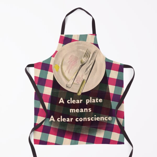 Item preview, Vintage WWII Poster | Resource Conservation & Waste Reduction | Clear Plate Means Clear Conscience | Mid-20th Century Artv designed and sold by artofuniverse.