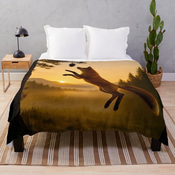 Item preview, Jumping Fox Reaching for a Pinecone designed and sold by ART-POD-PL.