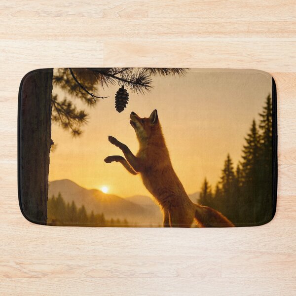Item preview, Jumping Fox Reaching for a Pinecone designed and sold by ART-POD-PL.